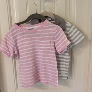 Lot of 2 Janie and Jack Striped Shirts (Size 3)